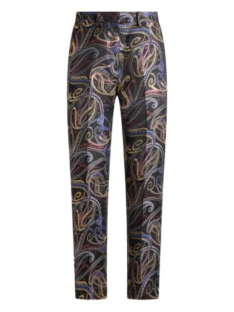 pressed crease paisley-motif trousers by ETRO