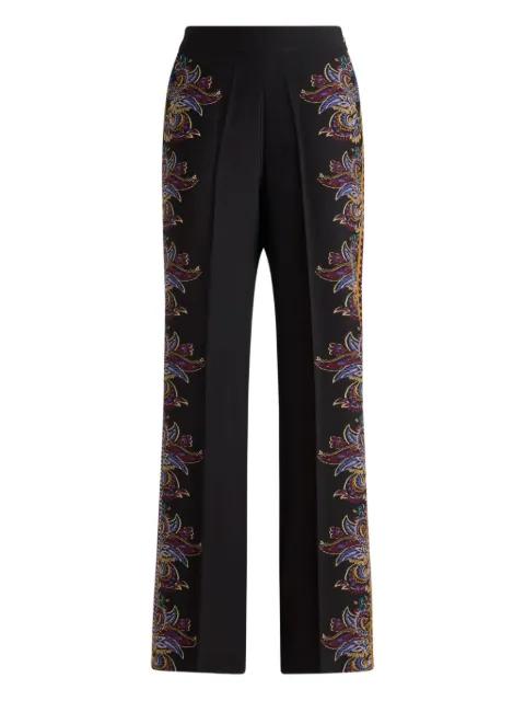 pressed crease paisley  trousers by ETRO