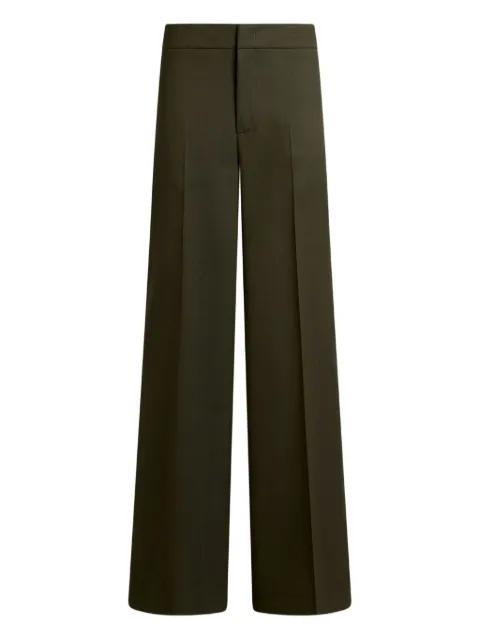 pressed-crease palazzo trousers by ETRO