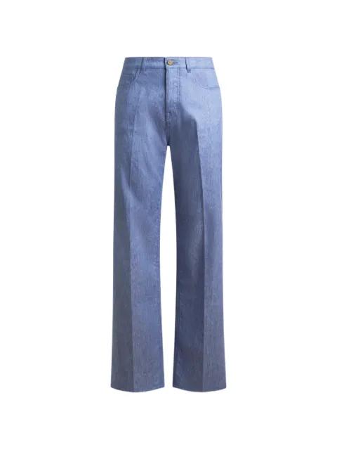 pressed-crease straight-leg jeans by ETRO