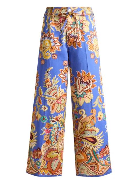 printed belted trousers by ETRO