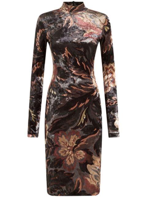 printed chenille midi dress by ETRO