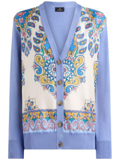 printed silk cardigan by ETRO
