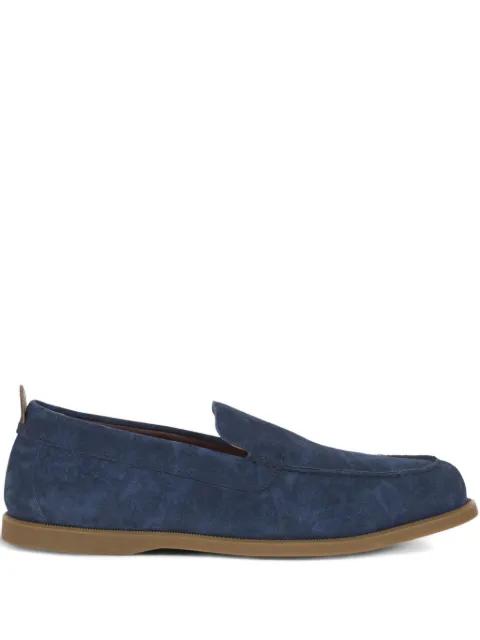 printed suede slip-on loafers by ETRO