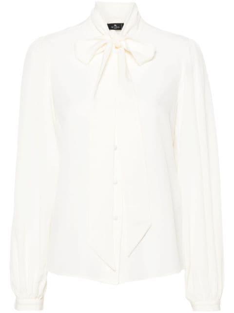pussy-bow silk shirt by ETRO