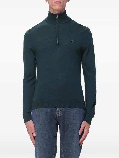quarter-zip embroidered-logo sweater by ETRO