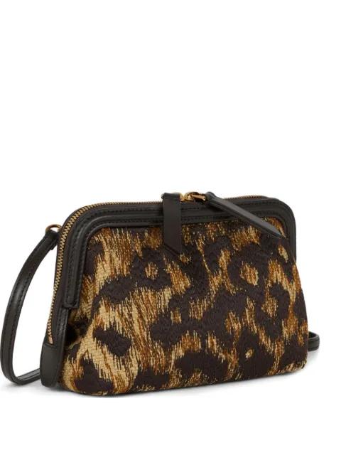 raffia Doc pouch with animal-embroidery by ETRO