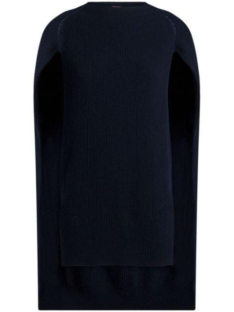 ribbed cashmere cape top by ETRO