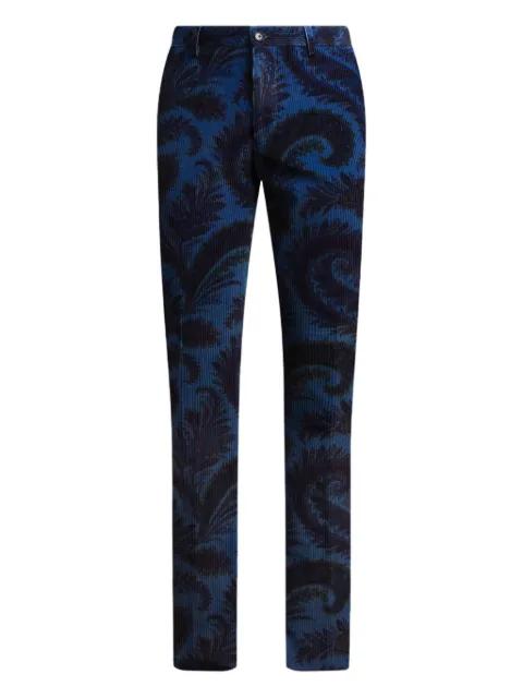 ribbed foliage trousers by ETRO
