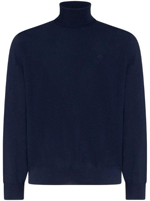 roll neck virgin wool jumper by ETRO