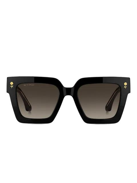rose-embellished square sunglasses by ETRO