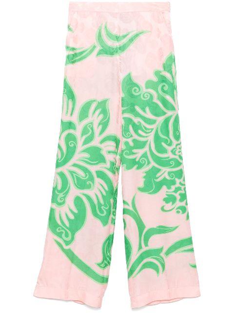 rose-print trousers by ETRO