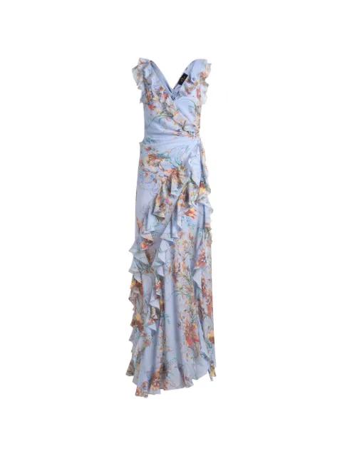 ruffled cut-out maxi dress by ETRO
