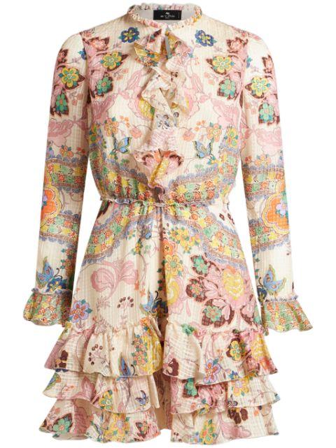 ruffled mini dress by ETRO