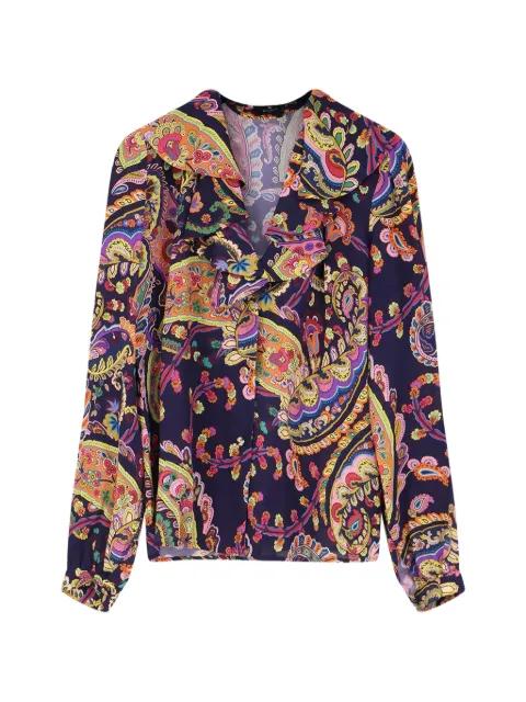 ruffled paisley blouse by ETRO