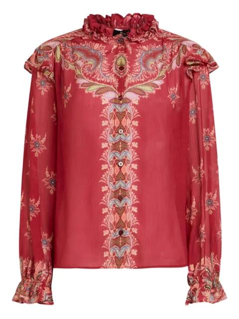 ruffled paisley-print blouse by ETRO