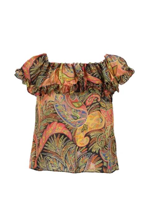 ruffled paisley-print top by ETRO