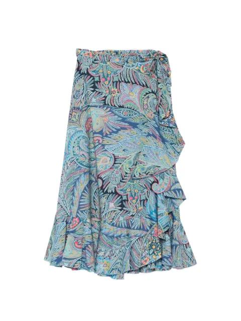 ruffled paisley skirt by ETRO