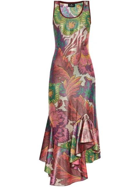 shimmering-finish midi dress by ETRO
