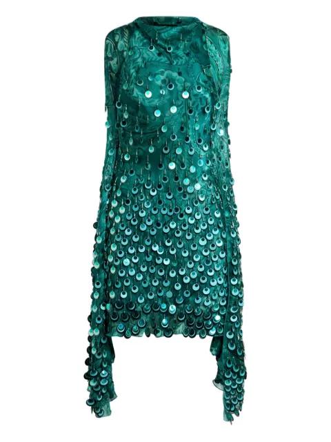 silk mini dress with sequin embroidery by ETRO