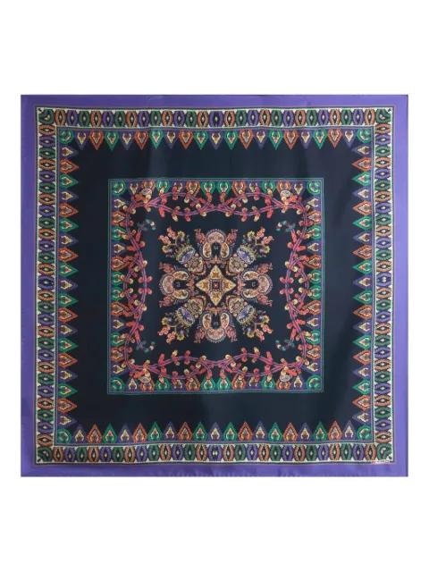 silk scarf with geometric and medallion motif by ETRO
