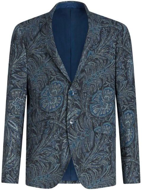 single-breasted floral-print jacket by ETRO