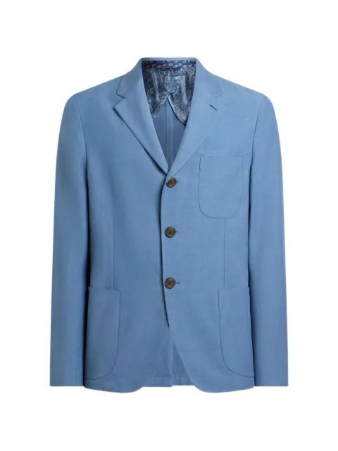 single-breasted patch-pocket blazer by ETRO