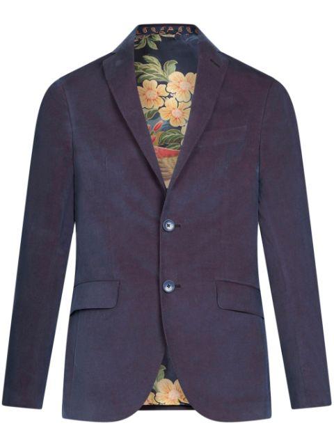 single-breasted velvet blazer by ETRO