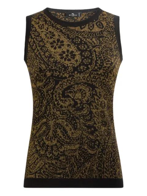 sleevless paisley-motif top by ETRO