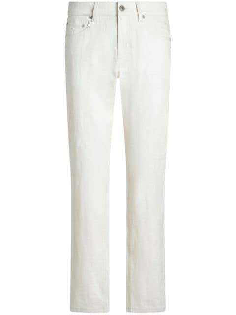 slim-cut jacquard jeans by ETRO