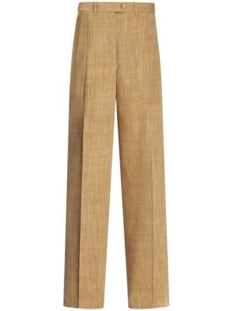 slub-effect tailored trousers by ETRO