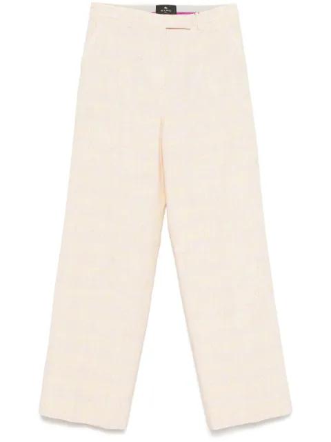 slub-texture trousers by ETRO
