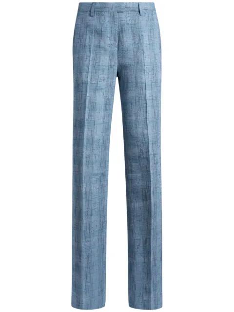 slub-textured trousers by ETRO
