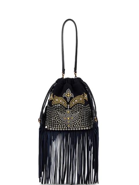 small Kalispera studded fringes bucket bag by ETRO