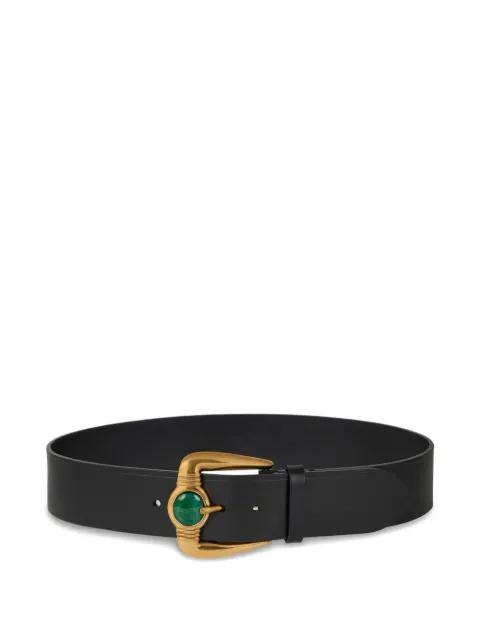 stone-buckle leather belt by ETRO