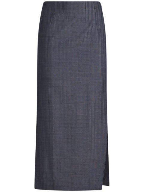 stripe-jacquard wool pencil skirt by ETRO