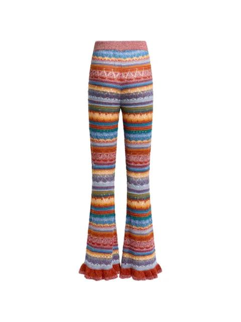 striped cotton flared trousers by ETRO