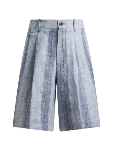 striped linen shorts by ETRO