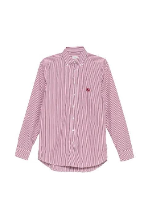 striped logo-detail shirt by ETRO
