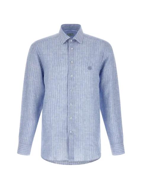 striped logo-embroidery shirt by ETRO