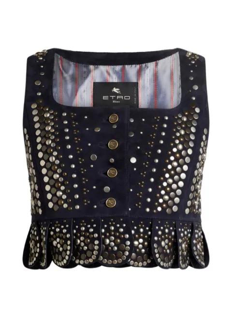 studded leather vest by ETRO