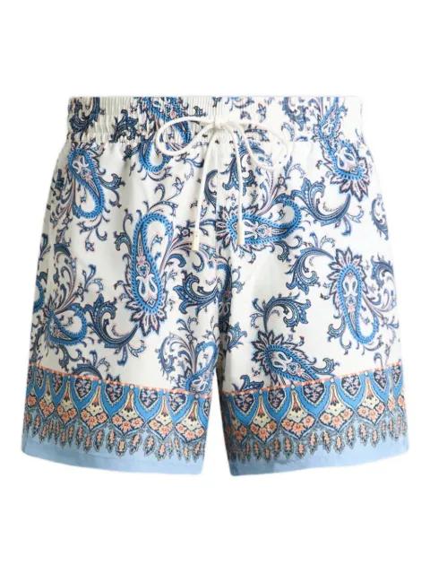 swim shorts with placed leafy paisley print by ETRO
