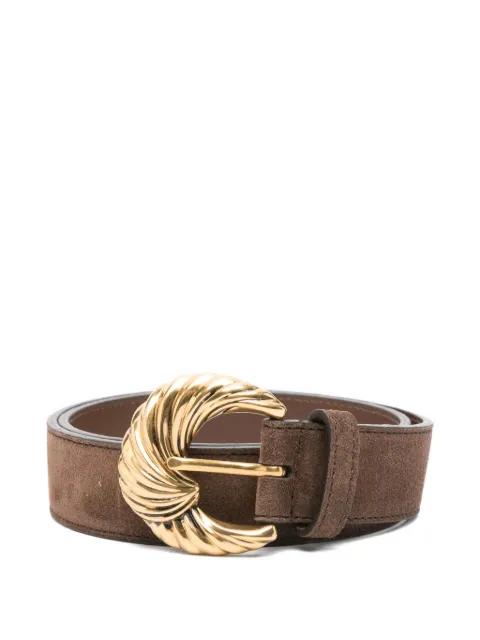swirl-buckle suede belt by ETRO