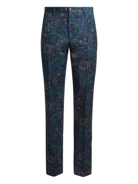 tailored floral-motif trousers by ETRO