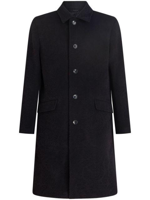 textured-finish button-down coat by ETRO