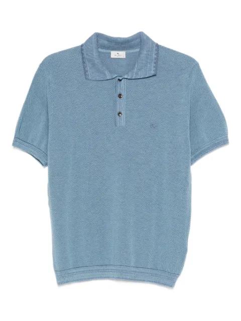 textured-knit polo shirt by ETRO