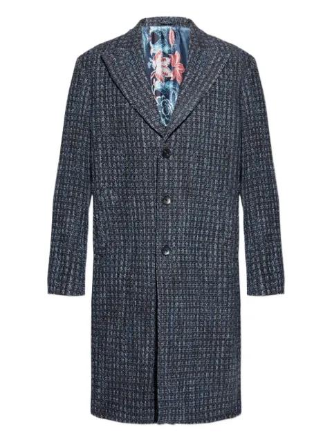 textured wool coat by ETRO