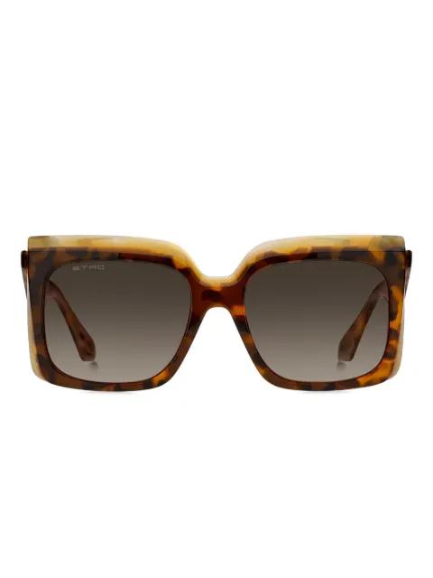 tortoiseshell geometric sunglasses by ETRO