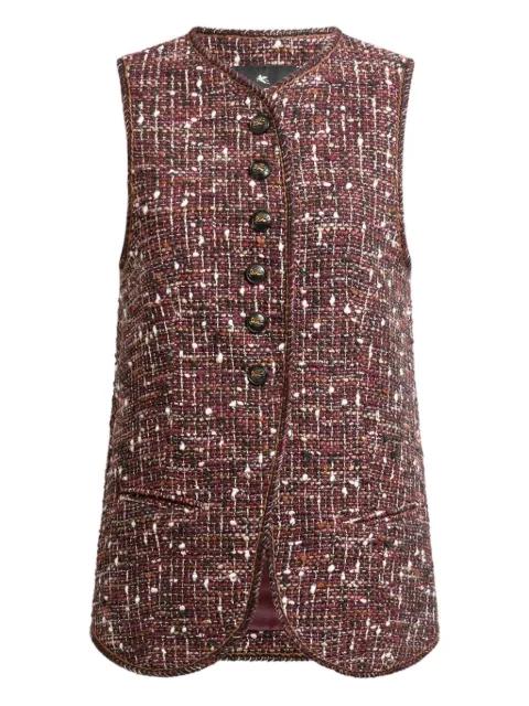 tweed button waistcoat by ETRO