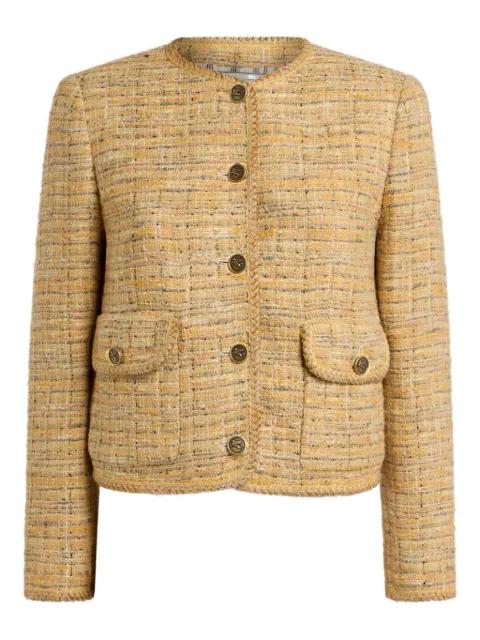 tweed-effect cropped jacket by ETRO